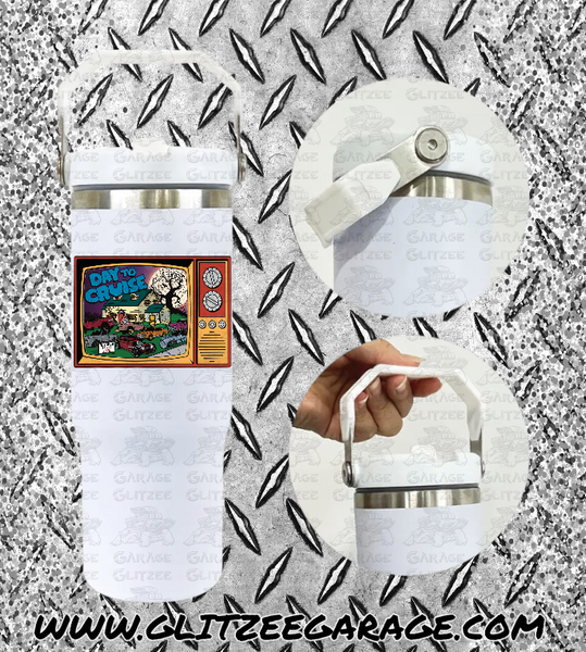 30oz SS Water Bottle With Top Handle - A Day To Cruise '25 (ADTC)