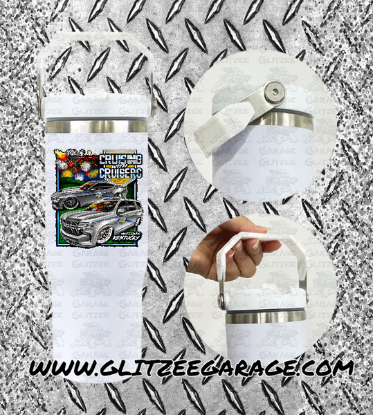 30oz SS Water Bottle With Top Handle - KSP Cruising With Cruisers '25 (KSPCWC)
