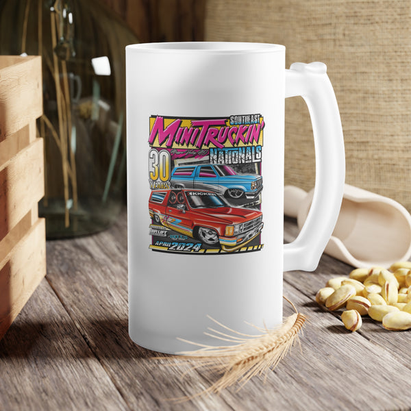 Frosted Glass Beer Mug - Southeast Mini Truckin' Nationals '24 (MININATS)