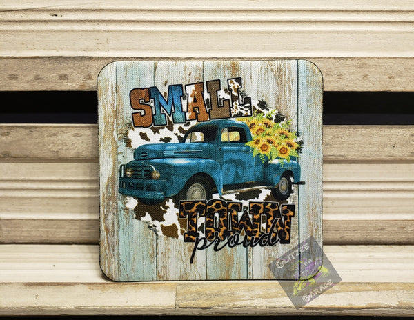 Table Coaster - Neoprene Square - Small Town Proud