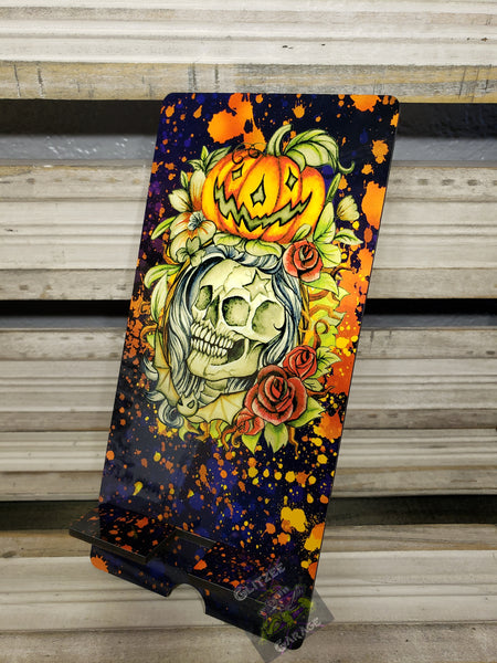 Cell Phone Stand - Pumpkin * Skull * Rose