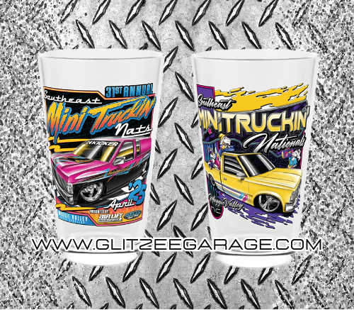 16oz Pint Glass - Southeast Mini Truckin' Nationals '25 (MININATS)