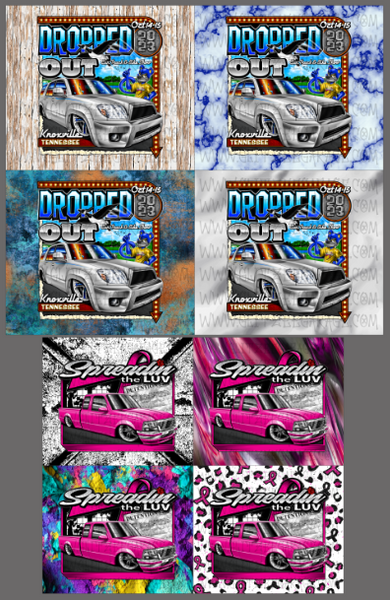 Table Coaster - Neoprene Square - Dropped Out Spreadin The Luv '23 (DOSTL)