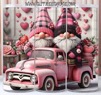 20oz SS Tumbler - Gnomes With Pink Truck & Hearts