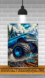 Parking Sign - Blue Truck