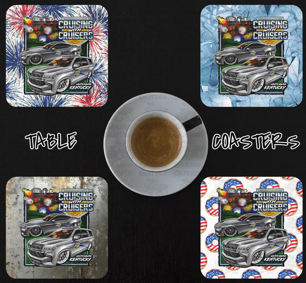 Table Coaster - Neoprene Square - KSP Cruising With Cruisers '25 (KSPCWC)