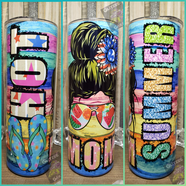 20oz SS Tumbler - Hot Mom Summer