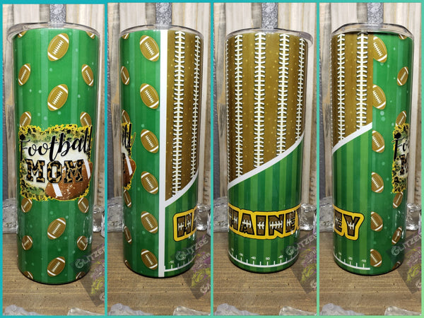 20oz SS Tumbler - Football Mom