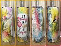 20oz SS Tumbler - Flamingo/Pigeons