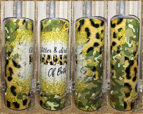 20oz SS Tumbler - Mama Of Both (Camo)