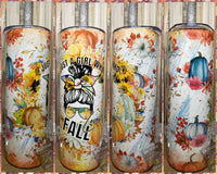 20oz SS Tumbler - Messy Bun Mom (Fall)