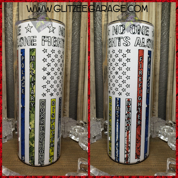 20oz SS Tumbler - No One Fights Alone