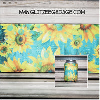 Can Slapz - Teal W/ Sunflowers