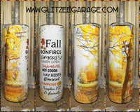 20oz SS Tumbler - Fall/Bonfires/Smores