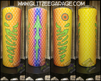 20oz SS Tumbler - Fishing Tumbler - Yellow/Orange/Purple/Green