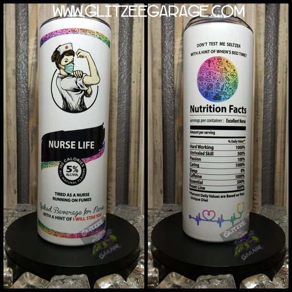 20oz SS Tumbler - Nurse Life Nutrition Facts
