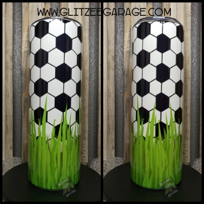 20oz SS Tumbler - Soccer Ball * Tall Grass