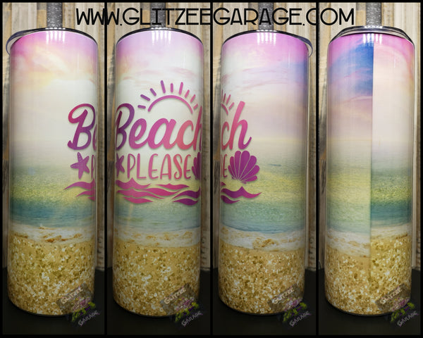 20oz SS Tumbler - Beach Please