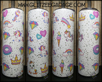 20oz SS Tumbler - Unicorns * Rainbows * Donuts * Ice Cream