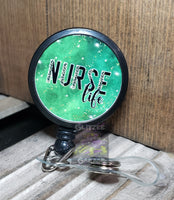 Retractable Badge Holder - Nurse Life - Cheetah/Black
