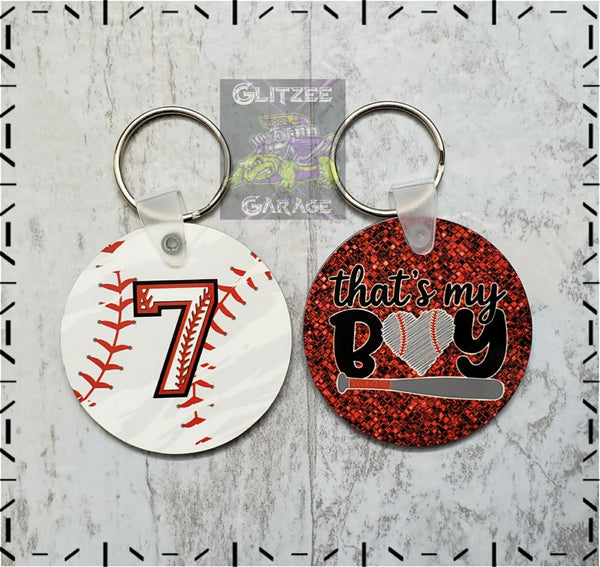 Baseball Keychain - That's My Boy