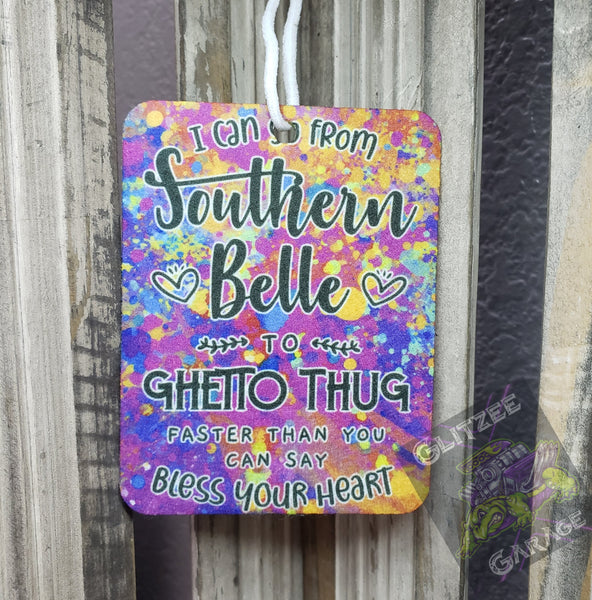 Air Freshener - Vertical Rectangle - Southern Belle