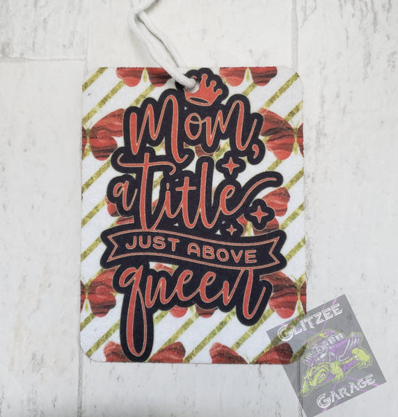 Air Freshener - Vertical Rectangle - Mom/Queen