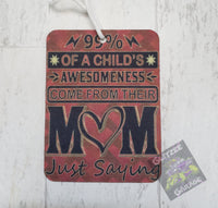 Air Freshener - Vertical Rectangle - Awesomeness/Mom
