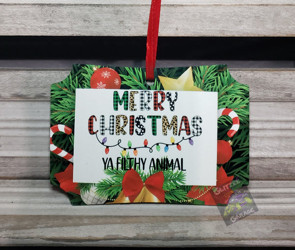 Ornament - Rectangle - Merry Christmas Filthy