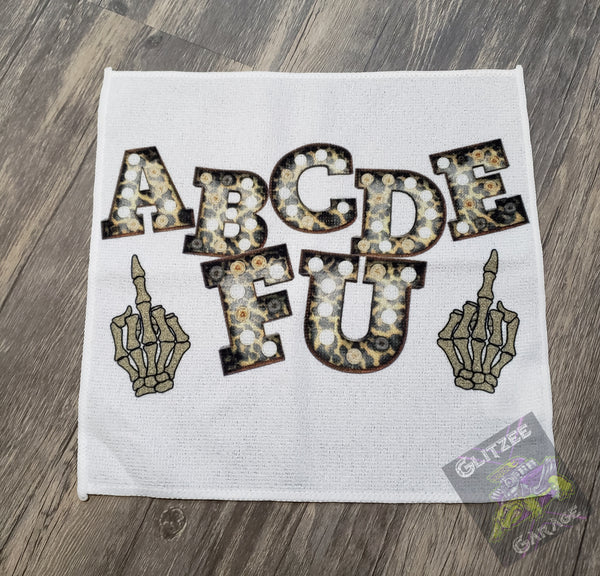 Towel / Washcloth - Alphabet Middle Finger