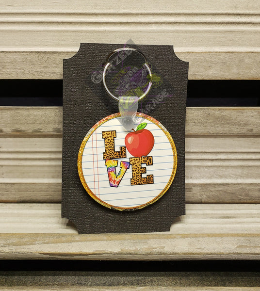 Keychain - Circle - Teacher * Notebook * LOVE