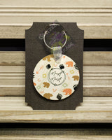 Keychain - Circle - Bear/Pawprints/Mama