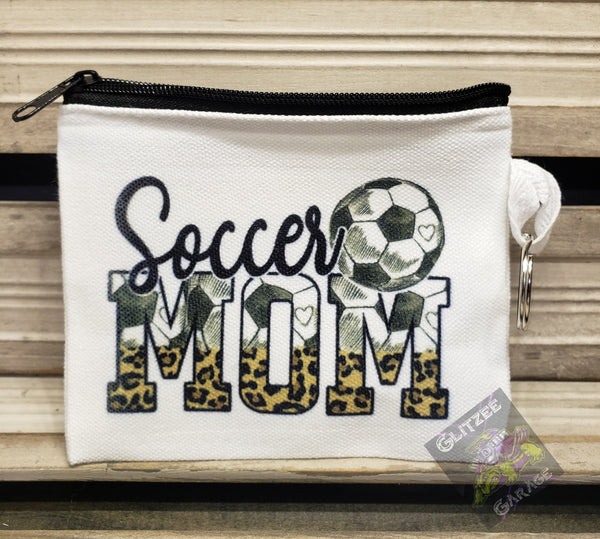 Coin/Card/Cash Pouch - Soccer Mom * Cheetah/Leopard