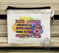 Coin/Card/Cash Pouch - Iced Coffee