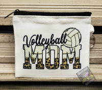 Coin/Card/Cash Pouch - Volleyball Mom * Cheetah/Leopard