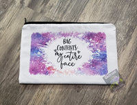 Makeup/Toiletry Bag - Bag Contents: My Entire Face